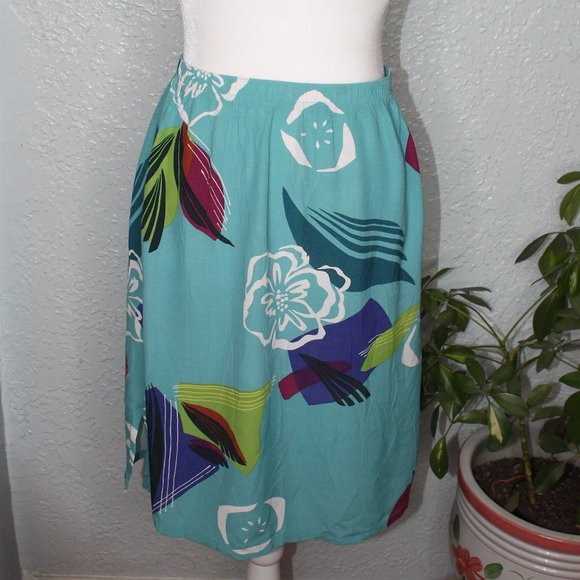Multi Color Print Skirt - Picture 1 of 8